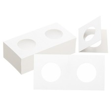 2 x 2 Coin Flips, 100 Pack 27.5mm Cardboard Coin Holder Paper Coin Holders