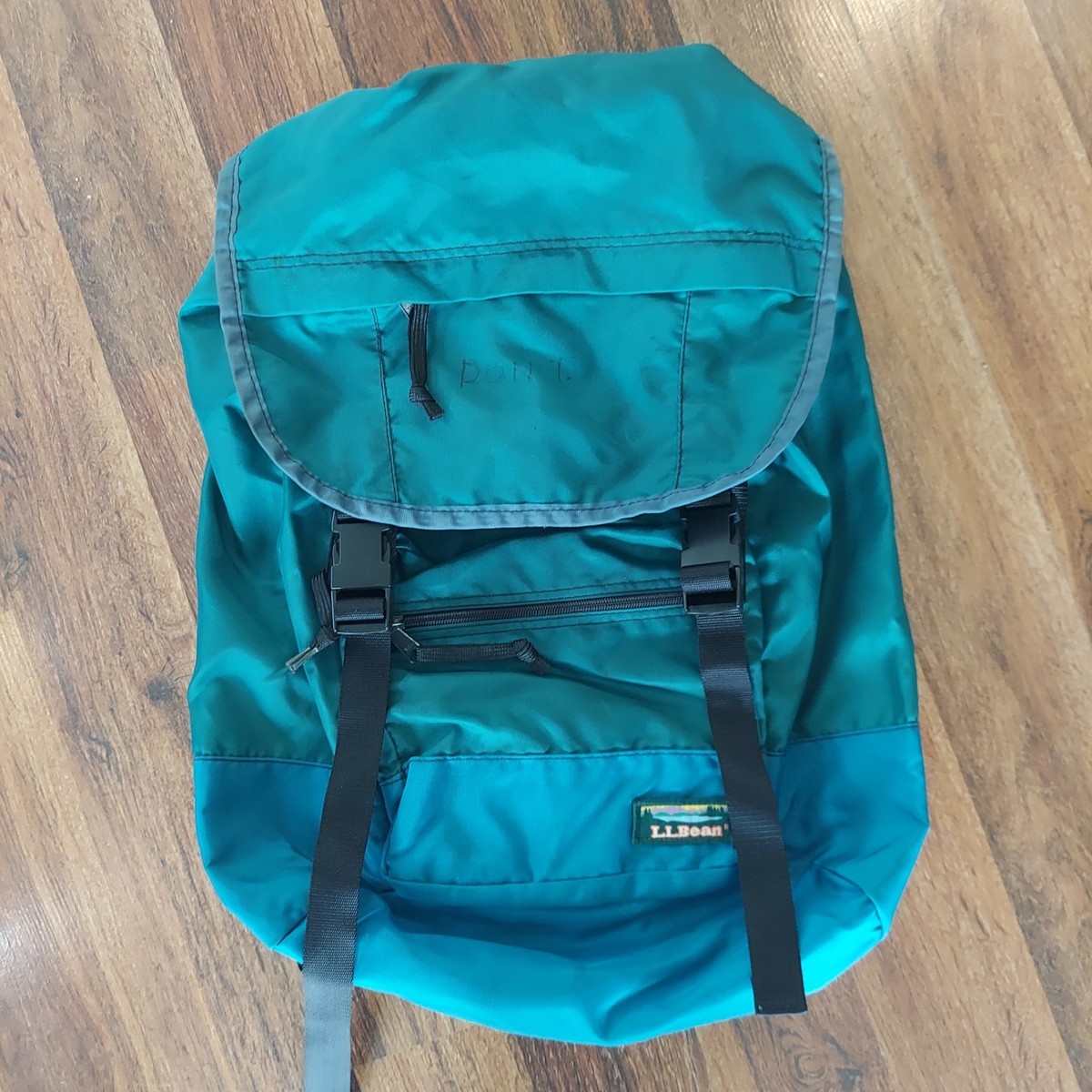 L. L. BEAN Backpack Vintage/Rare Vintage 80s LL BEAN rucksack backpack green blue Rare | eBay main image 2