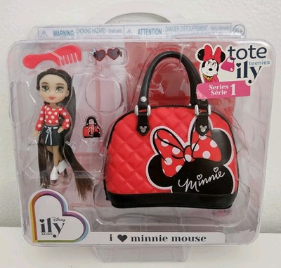 Disney ILY 4Ever TOTE TEENIES I Love Minnie Mouse Mini Tiny Doll & Purse 