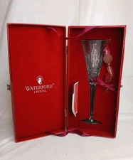 #08 WATERFORD 12 TWELVE DAYS OF CHRISTMAS CHAMPAGNE FLUTE EIGHT MAIDS A-MILKING