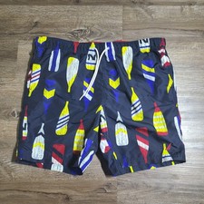 Nautica Men's Quick-Dry Swim Trunks Shorts Board Shorts Size Large Blue Oars