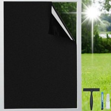 Window Film 17.5" x 157.5" Blackout Window Film for Ultimate Privacy and Sun ...