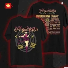 Trending Sick New World Tshirt Double Sided Merch Concert Gift For Fan