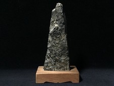 N0180 Vintage Japonés Suiseki Piedra de Visor Bonsai Zen Roca con Base de Madera