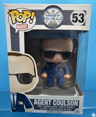 Funko Pop Marvel Agents of Shield Agent Coulson #53 Vinyl Bobble Head Damaged