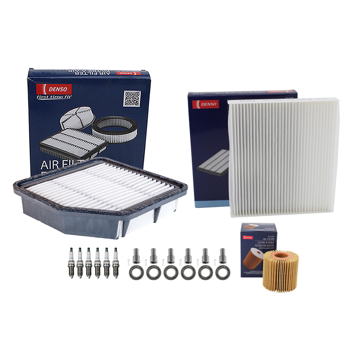 Denso Tune Up Kit 6 Spark Plugs  Boots Kit for Lexus IS250 2.5L V6 4GR-FSE AWD