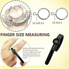 Ring Sizer Measuring Tool Ring Mandrel Metal Ring Sizing Kit Ring Size Measur...