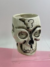 Vintage 1950 Early Ceramic 4 Skull Skeleton M...