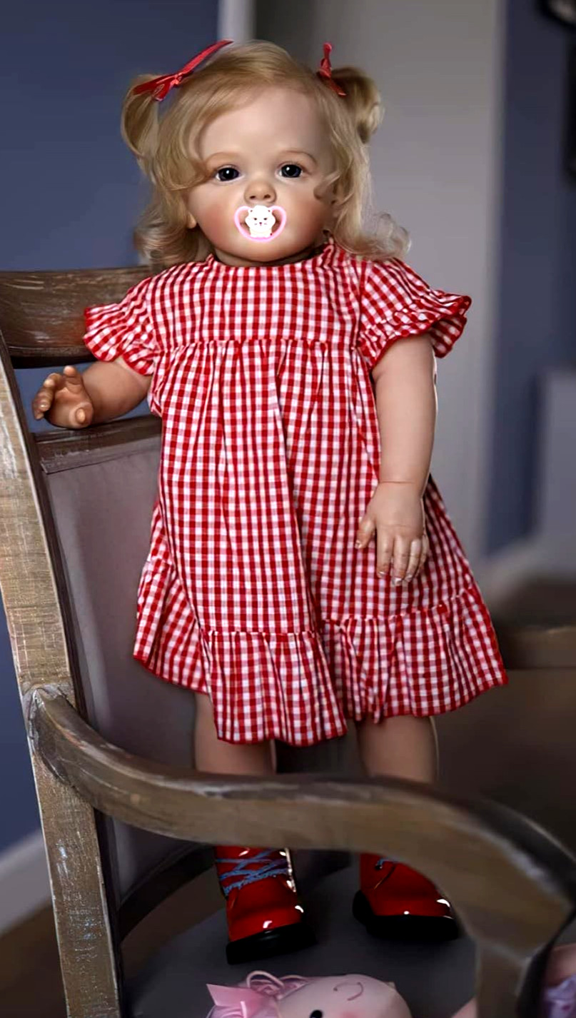 NEW TERABITHIA 24 in Doll Reborn Real Baby Size Blond Curly 