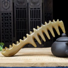 Natural Yak Horn Comb Wide Toothed Comb  Horn Comb Hair Comb Massage Scalp Brush
