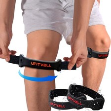 Patellar Tendon Support Strap - Adjustable Silicone One Size, Black