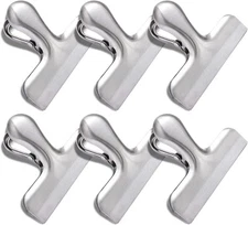 6 Pack Bag Clips, Stainless Steel Chip Clip, Clips 6 Packs, Sliver 