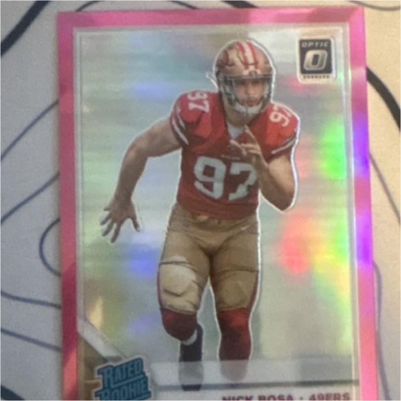 2019 Panini Donruss Optic Nick Bosa 49ers #168 Rated Rookie Pink Parallel