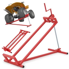Lawn Mower Lift Jack w/Adjustable Height Angle Manual Handle Powder-coated Metal