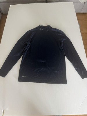 Under Armour ColdGear Fitted Mock Neck Pullover Black Golf Mens M