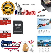 E-Series 128GB Micro SD Card 2 Pack, microSDXC UHS-I Flash Memory Card with A...