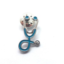 Teal Stethoscope Nurse lapel pin Enamel Doctor Medical Badge Healthcare Gift