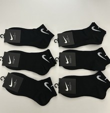 Nike Everyday Plus Socks - 6 Pairs - Black - Men  s Small ankle 
