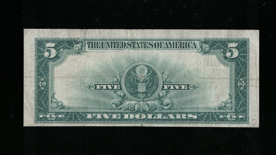SC 1923 $5 Fr.282 Lincoln Porthole Silver Certificate (643B) - Image 3 of 4