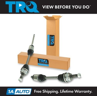 TRQ New Front Complete CV Axle Shaft Assembly Pair Set 2pc for BMW E60 5-series