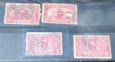US PARCEL POST Stamps-2, 5, 10 c City Carrier, Mail Train, Steamship/Mail Tender