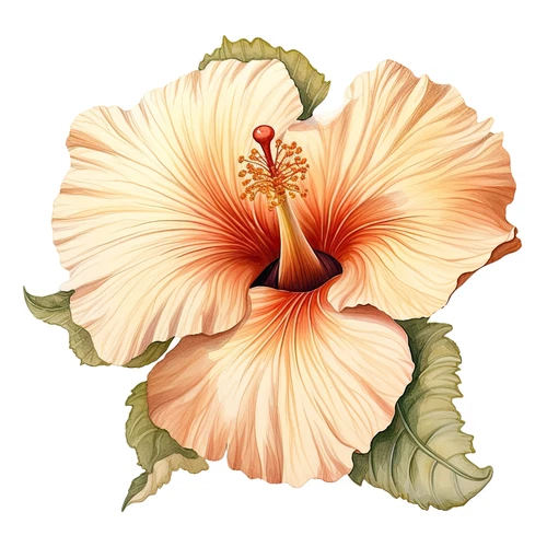 Hibiscus Flower Floral Self Adhesive Vinyl Sticker