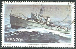 3-61  South Africa 1982 Stamp Scott #562 Mine Sweeper Ship
