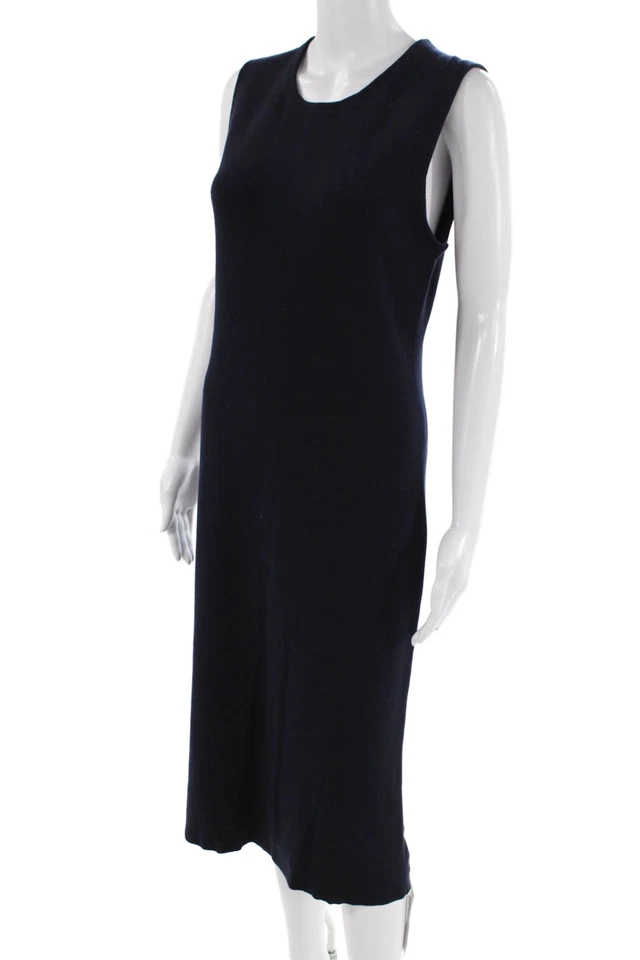 Vestido suéter Theory para mujer sin mangas Koldeen Preen azul marino talla grande Foto 2 de 4
