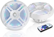 Pyle 6.5  Dual Waterproof Marine Speakers - 250W Outdoor Car/Boat Radio Stereo S