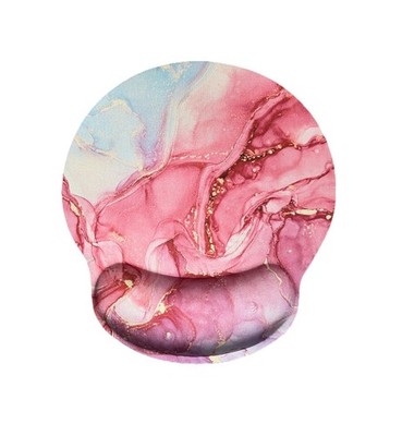 WAVEYU Ergonomic Mouse Pad with Wrist Support, 9x10  , Pink Marble