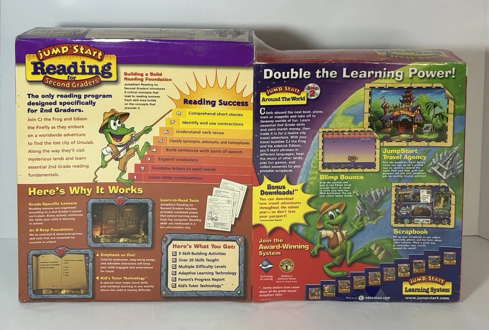 Jump Start 2nd Grade & Reading for 2nd Graders Win/Mac CD-ROM Ages 6-8 - Sealed! - Image 2 of 4