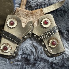 Double Holster 1950 s Era Leather Childs Toy Holster