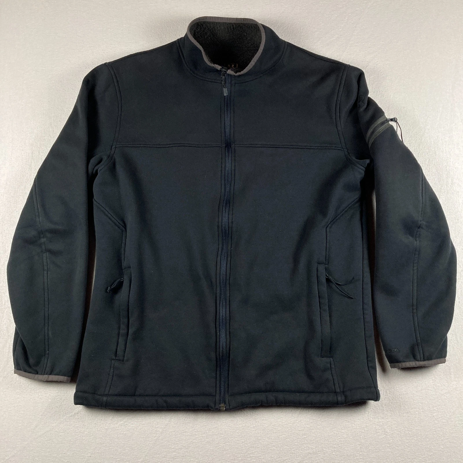 Under Armour Storm Full-Zip Jacket Mens Large Black Fleece Lined Pockets UA