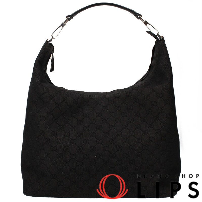 Gucci GG Canvas One Shoulder Bag in Black and Gray for Women