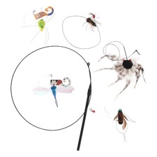  6Pcs Cat Toy Wand Refill: Simulation Insects Bugs Dragonfly Spider Refills, Cat