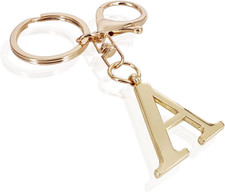 Gold Letter A-Z Keychain for Women Bag Charms Purse Charms For Handbags Metal Al