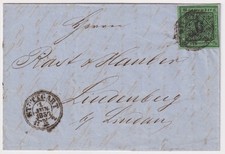 Württemberg 6 Kreuzer Mi.Nr. 3 B III On Letter Stuttgart - Lindenberg 1857