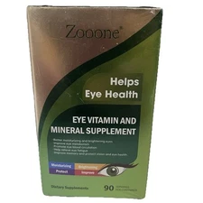 ZOOONE Eye Vitamin and Mineral Supplement 90 Tablets Expires 02/2027 SEALED Box