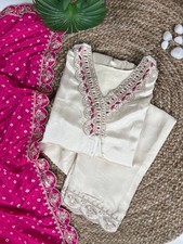 Festival Wear Moonga Silk Top And Bottom With Designer Dupatta For Women  Girls