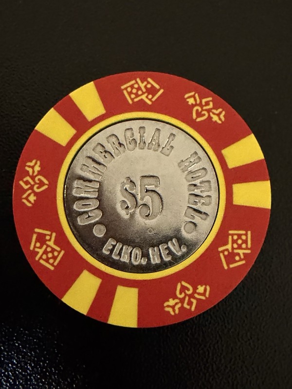 $5 Commercial Hotel Elko Nevada Casino Chip