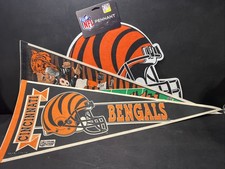 Lot Of 3 Cincinnati Bengals NFL Pennants Vintage Helmet