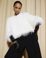 River Island Womens Cardigan Cream Long Sleeve Fringed Loose Fit Jumper Top