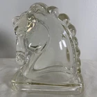 Vintage Trojan Horse Head Single Bookend Paperweight Elegant Federal Glass Decor
