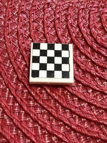 LEGO 3068pb0846 White Tile 2x2 Checkered  75913 F 14 T & Scuderia Ferrari Truck