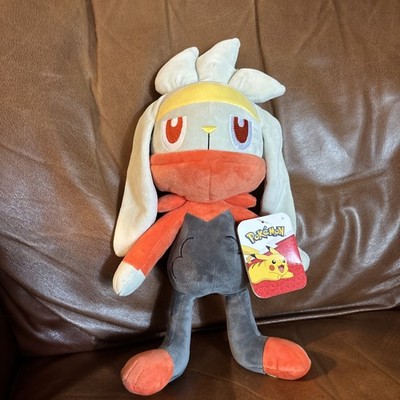 Pokémon Large 12'' Raboot Plush Sword & Shield Scorbunny Evolution Soft Stuffed