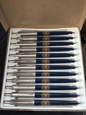 Vintage Parker Jotter Presidential Gold Seal Hw Bush Ball Point Pen Set Of 12.