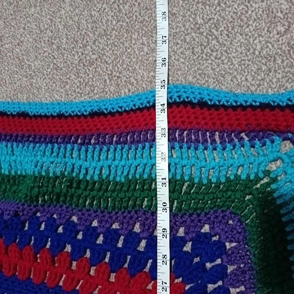 Handmade Blanket Crochet Baby Blanket Cot Crib  Acrylic 35" *40" — 第 2/4 张图片