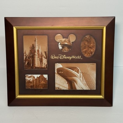 Walt Disney World Disney Parks Wood Die-Cut Collage Frame New in Box Souvenir