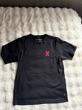 Preowned, Psycho Bunny black Pima cotton graphic tee, boys size L 14/16