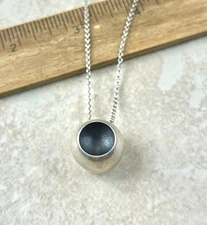 VINTAGE GEORG JENSEN 925 Sterling Silver Pendant Necklace CAVE Weight 11g #509